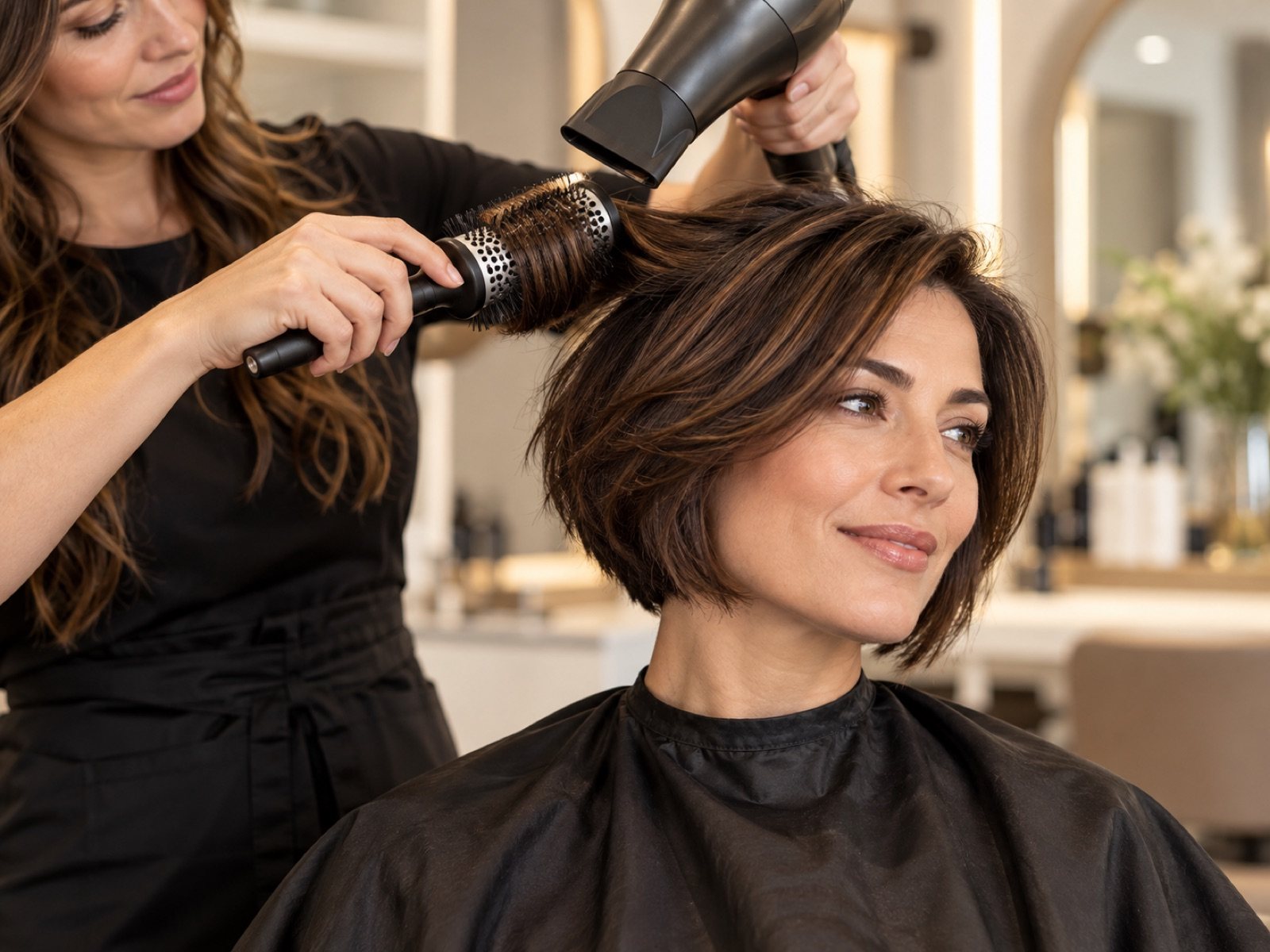 Short bob wash, cut & blow-dry