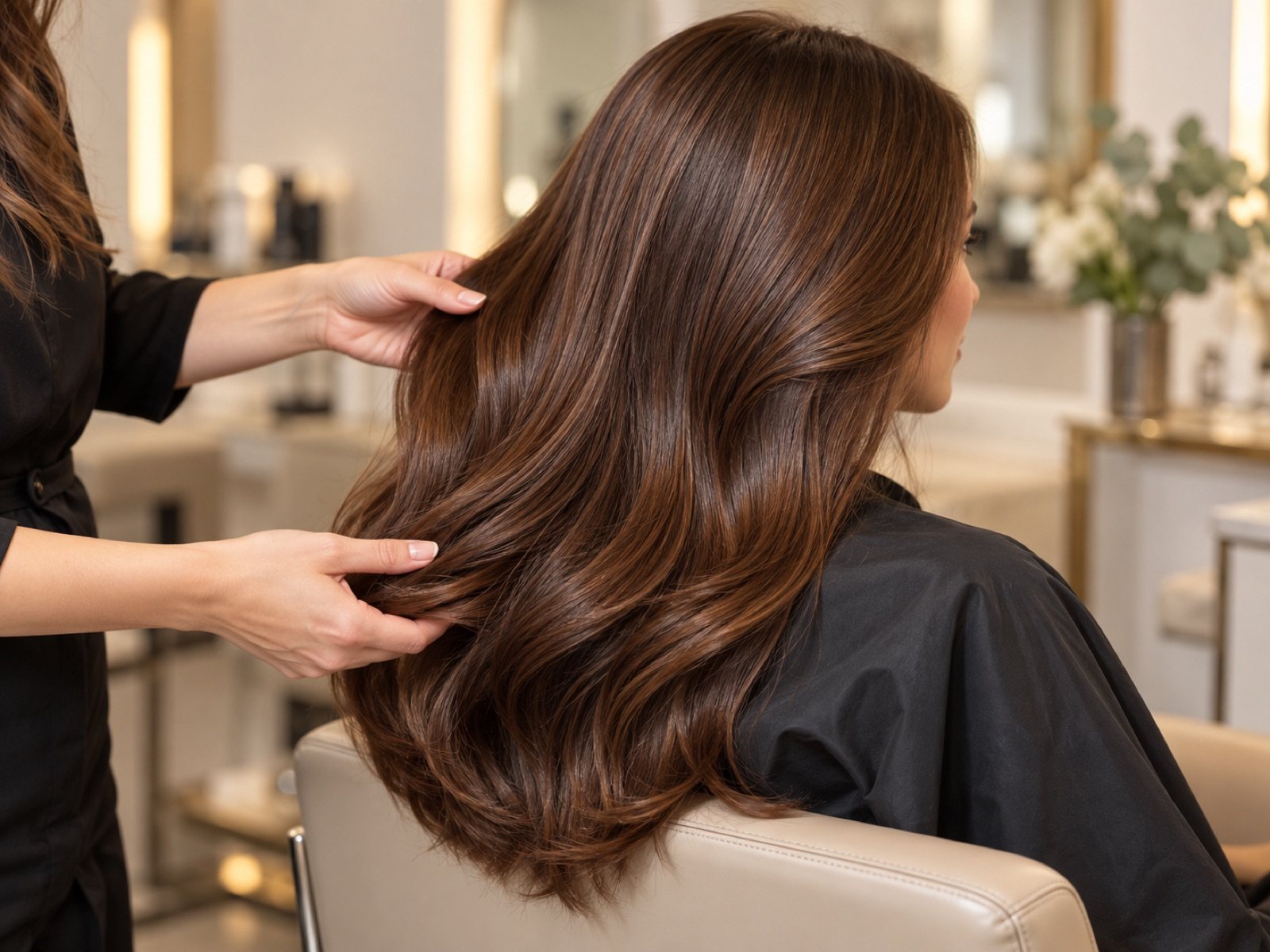 Glossy chestnut full-head colour