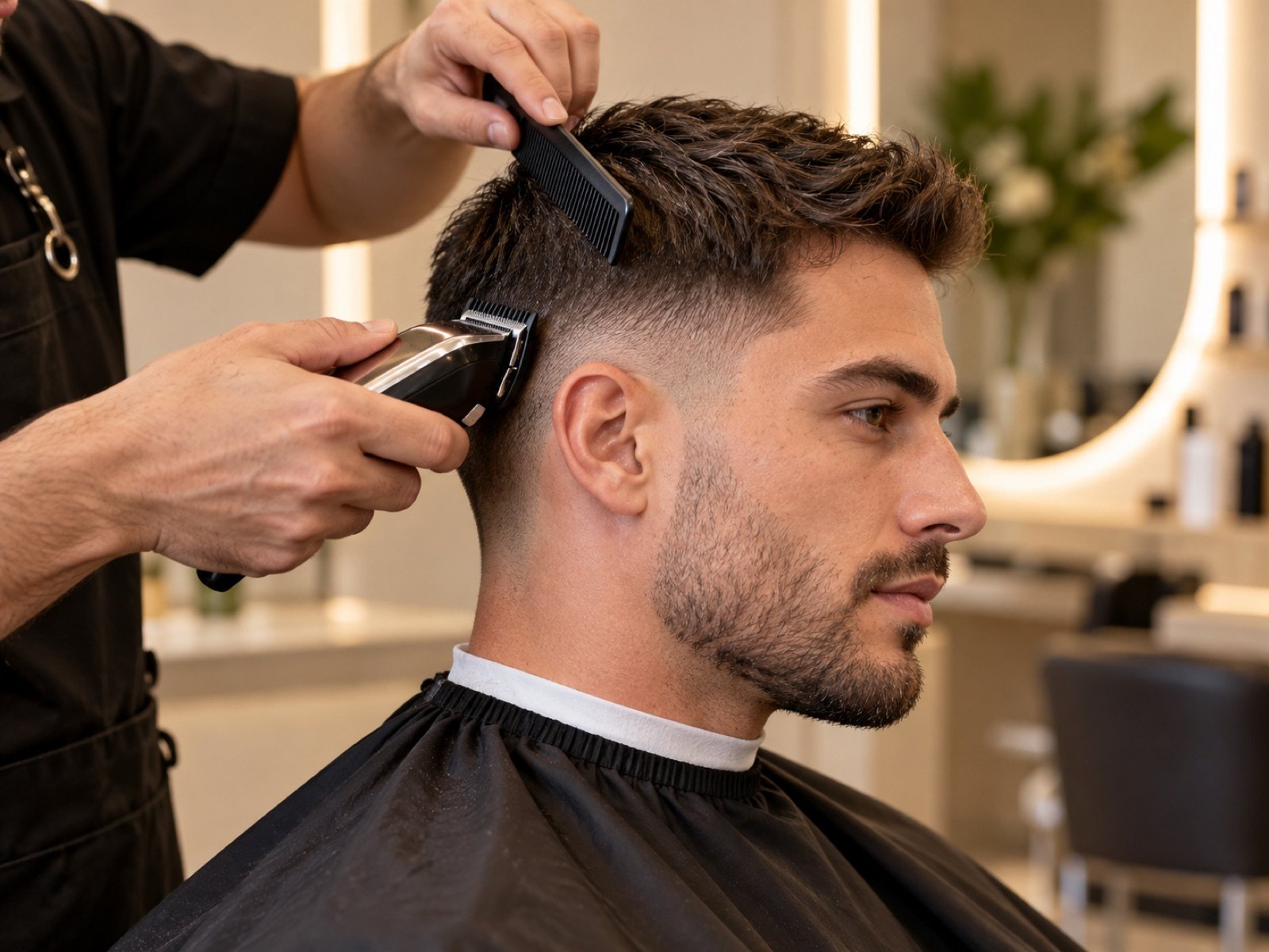 Gentleman's precision taper haircut